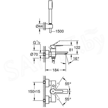 Смеситель для ванны Grohe Lineare 33850001