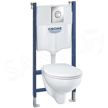 Комплект инсталляции Grohe Solido 5 в 1 с подвесным унитазом Bau Ceramic 39415000