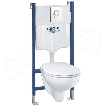 Комплект инсталляции Grohe Solido 5 в 1 с подвесным унитазом Bau Ceramic 39419000