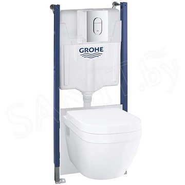 Комплект инсталляции Grohe Solido 5 в 1 с подвесным унитазом Euro Ceramic 39700000