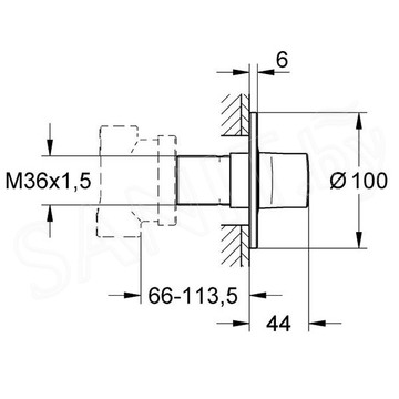 Переключатель режимов встраиваемый Grohe Ondus 19448000 (3 функции)