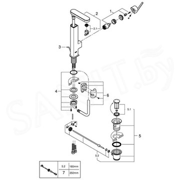 Смеситель для умывальника Grohe Plus 23843003