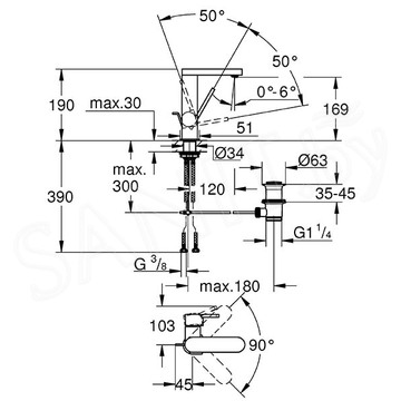 Смеситель для умывальника Grohe Plus 23871003 / 23871DC3