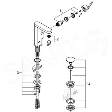 Смеситель для умывальника Grohe Plus 23872003