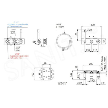 Смеситель скрытого монтажа Remer Chrono CH97D3