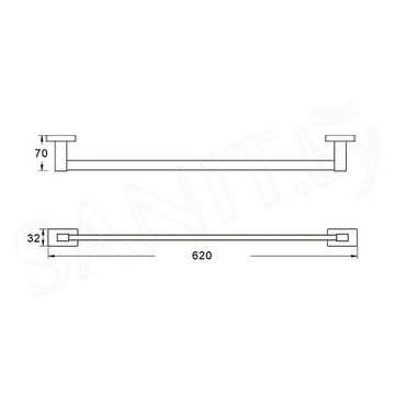 Держатель для полотенец Shevanik SG5617G