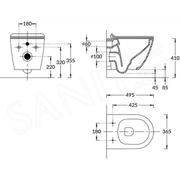 Подвесной унитаз Kerama Marazzi Sfera SF.wc.02