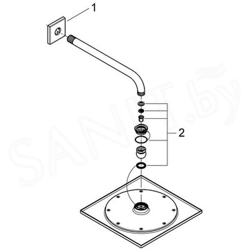 Верхний душ Grohe Rainshower F-series 10" 27271000