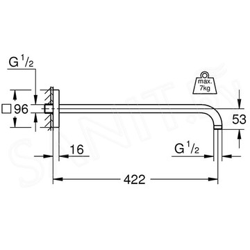 Кронштейн для верхнего душа Grohe Rainshower 26145000