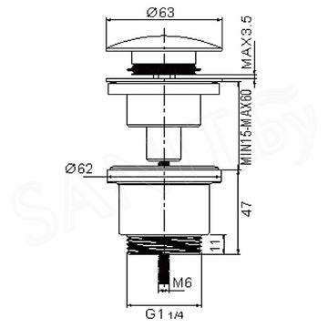 Донный клапан Rose RS31T