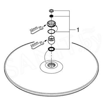 Верхний душ Grohe Rainshower Cosmopolitan 400 28778000