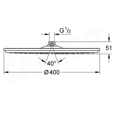 Верхний душ Grohe Rainshower Cosmopolitan 400 28778000