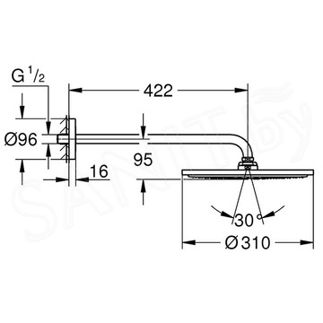 Верхний душ Grohe Rainshower 310 26257000