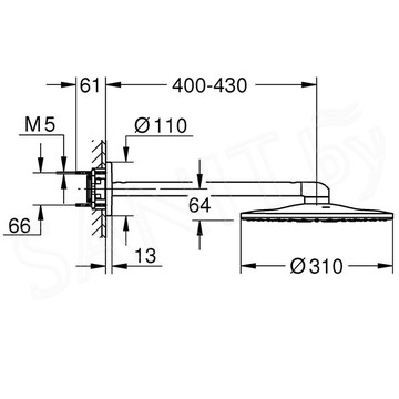 Верхний душ Grohe Rainshower SmartActive 310 26475GL0 / 26475GN0