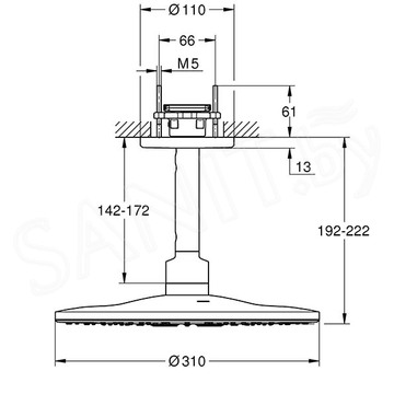 Верхний душ Grohe Rainshower SmartActive 310 26477000 / 26477DC0