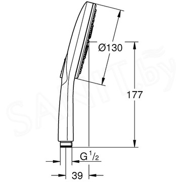 Душевая лейка Grohe Rainshower SmartActive 130 26544000