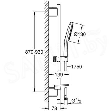 Душевой гарнитур Grohe RainShower SmartActive 130 26548000