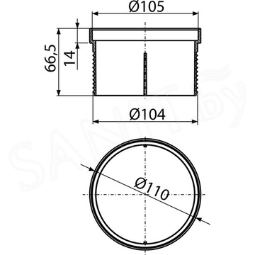 Насадка горловины трапа AlcaPlast DN105 APV0800