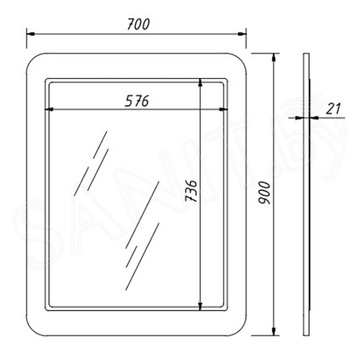 Зеркало Caprigo Jersey 70 34330