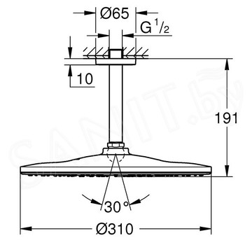 Верхний душ Grohe Rainshower 310 Mono 26559000