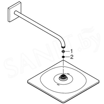 Верхний душ Grohe Rainshower Mono 310 Cube 26564GN0