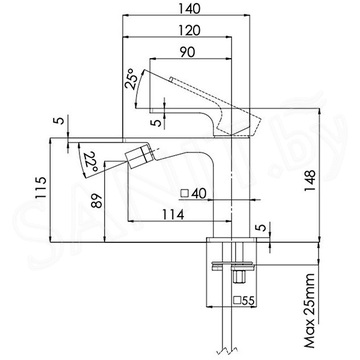 Смеситель для биде Remer Absolute AU22BG / AU22DO