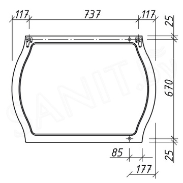 Зеркало Caprigo Milano 100 14331-B231