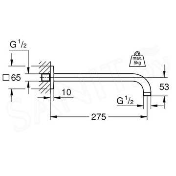 Кронштейн для верхнего душа Grohe Rainshower neutral 27488000