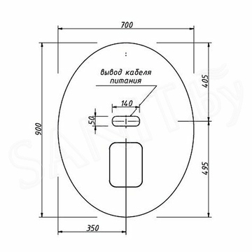 Зеркало Caprigo Контур 70 М-379S-033.000.00.20