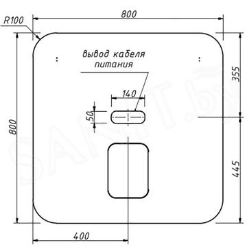 Зеркало Caprigo Контур 80 М-288S-105.000.00.05