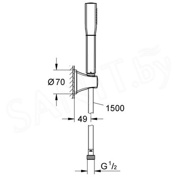 Душевая лейка со шлангом Grohe Rainshower Grandera 27993000