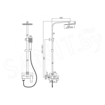 Душевая стойка Ledeme L72417-1