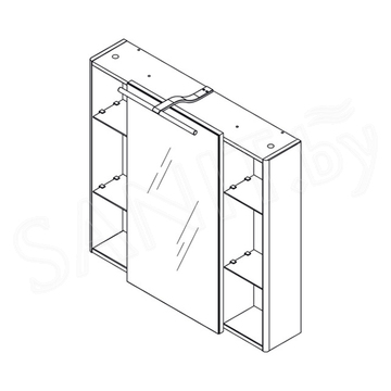 Шкаф-зеркало Caprigo Accord 80 2231-SF027