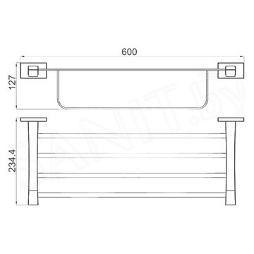 Полка для полотенец с держателем Gappo G0724