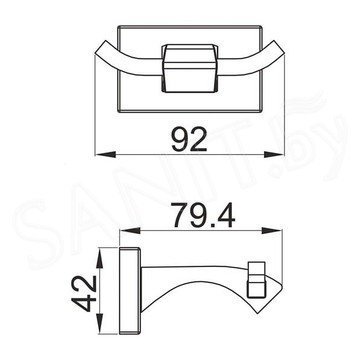 Крючок Gappo G0705-23 двойной