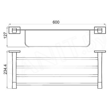 Полка для полотенец с держателем Gappo G0724-6