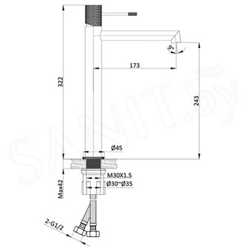 Смеситель для умывальника Vincea Desire VBF-1D2CH