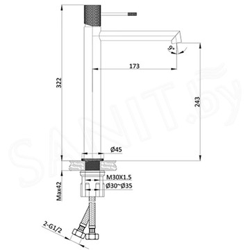 Смеситель для умывальника Vincea Desire VBF-1D2GM