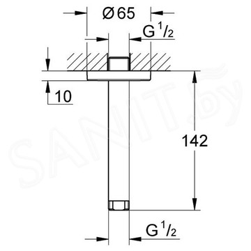 Кронштейн для верхнего душа Grohe Rainshower neutral 28724000