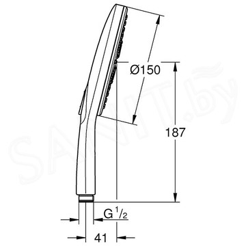 Душевая лейка Grohe Rainshower SmartActive 150 26553000