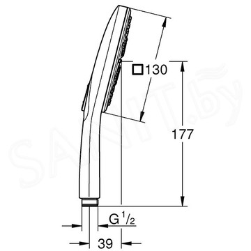 Душевая лейка Grohe Rainshower SmartActive Cube 130 26582000 / 26582DC0