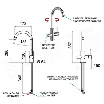 Смеситель для кухонной мойки Remer X Style N792DW / N792DWBG / N792DWBO / N792DWCFP / N792DWDO / N792DWNO / N792DWVO / N792DWXV