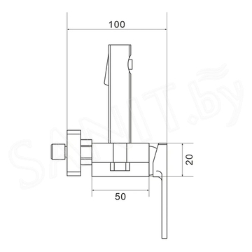 Смеситель для биде Rose R1805H-1 / R1805T-1