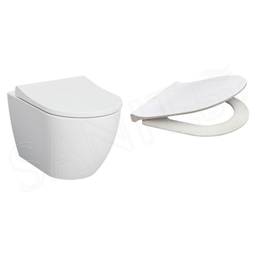 Подвесной унитаз Vitra Mia Round SmoothFlush 7510B003-0075+801-003-019