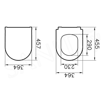 Подвесной унитаз Vitra Mia Round SmoothFlush 7510B003-0075+110-003-019