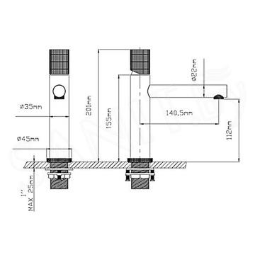 Смеситель для умывальника Vincea Groove VBF-4G1GM