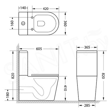 Напольный унитаз Lauter W76 P-TRAP / 21122761