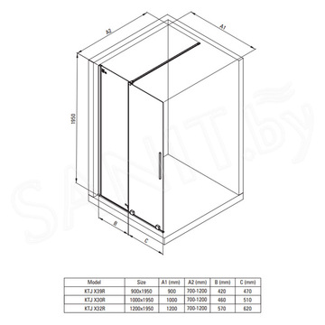 Душевая стенка Deante Prizma Walk-In KTJ_A30R