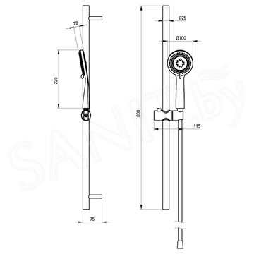 Душевой гарнитур Deante Arnika Titanium NQA_D51K