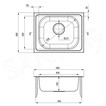 Кухонная мойка Deante Techno ZEU_310A